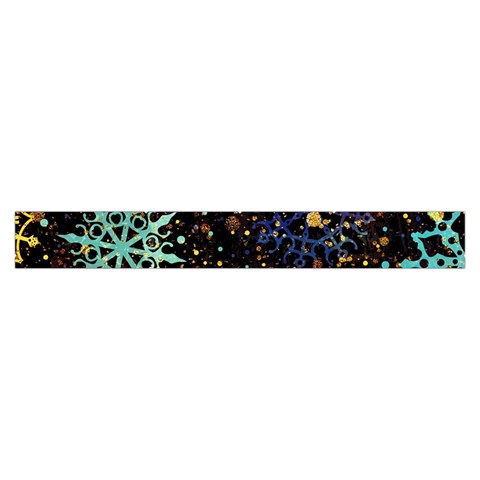 Gold Teal Snowflakes Gold Abstract Christmas Make Up Case (Large) from ArtsNow.com Zipper Front