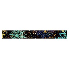 Gold Teal Snowflakes Gold Abstract Christmas Make Up Case (Large) from ArtsNow.com Zipper Back