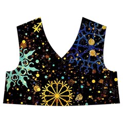 Gold Teal Snowflakes Gold Abstract Christmas Kids  Midi Sailor Dress from ArtsNow.com Front Top