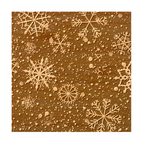 Gold Teal Snowflakes Gold Abstract Christmas Bamboo Coaster Set from ArtsNow.com Coaster 3