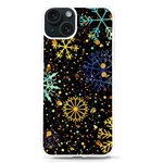 Gold Teal Snowflakes Gold Abstract Christmas iPhone 15 TPU UV Print Case