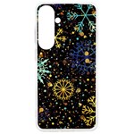 Gold Teal Snowflakes Gold Abstract Christmas Samsung Galaxy S24 Ultra 6.9 Inch TPU UV Case