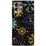 Gold Teal Snowflakes Gold Abstract Christmas Samsung Galaxy S24 Ultra 6.9 Inch Black TPU UV Case