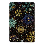 Gold Teal Snowflakes Gold Abstract Christmas Name Card Style USB Flash Drive