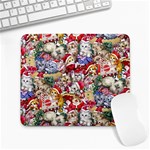 Pattern Kitten Christmas Large Mousepad