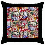 Pattern Kitten Christmas Throw Pillow Case (Black)