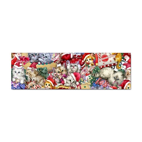 Pattern Kitten Christmas Sticker Bumper (10 pack) from ArtsNow.com Front