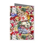 Pattern Kitten Christmas Mini Greeting Cards (Pkg of 8)