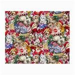 Pattern Kitten Christmas Small Glasses Cloth