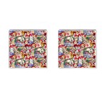 Pattern Kitten Christmas Cufflinks (Square)