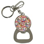 Pattern Kitten Christmas Bottle Opener Key Chain