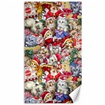 Pattern Kitten Christmas Canvas 40  x 72 