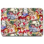 Pattern Kitten Christmas Large Doormat