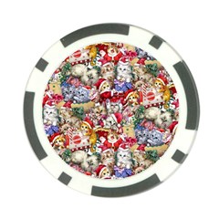 Pattern Kitten Christmas Poker Chip Card Guard from ArtsNow.com Back