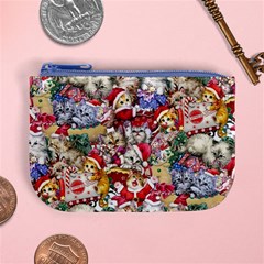 Pattern Kitten Christmas Mini Coin Purse from ArtsNow.com Front