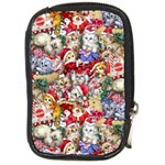 Pattern Kitten Christmas Compact Camera Leather Case