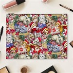 Pattern Kitten Christmas Cosmetic Bag (XL)