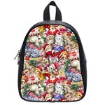 Pattern Kitten Christmas School Bag (Small)