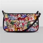 Pattern Kitten Christmas Shoulder Clutch Bag