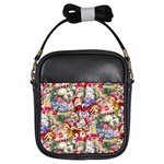 Pattern Kitten Christmas Girls Sling Bag