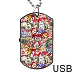 Pattern Kitten Christmas Dog Tag USB Flash (One Side)