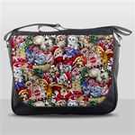 Pattern Kitten Christmas Messenger Bag