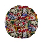 Pattern Kitten Christmas Standard 15  Premium Round Cushions