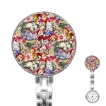 Pattern Kitten Christmas Stainless Steel Nurses Watch