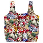 Pattern Kitten Christmas Full Print Recycle Bag (XL)