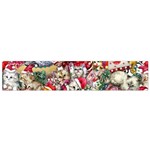 Pattern Kitten Christmas Small Premium Plush Fleece Scarf