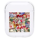 Pattern Kitten Christmas Hard PC AirPods 1/2 Case