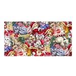 Pattern Kitten Christmas Satin Wrap 35  x 70 