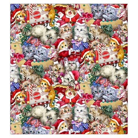 Pattern Kitten Christmas Drawstring Pouch (2XL) from ArtsNow.com Back