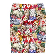 Pattern Kitten Christmas Midi Wrap Pencil Skirt from ArtsNow.com Back