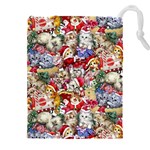 Pattern Kitten Christmas Drawstring Pouch (4XL)