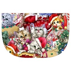 Pattern Kitten Christmas Make Up Case (Large) from ArtsNow.com Side Right