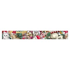 Pattern Kitten Christmas Make Up Case (Large) from ArtsNow.com Zipper Front