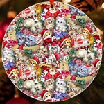 Pattern Kitten Christmas UV Print Acrylic Ornament Round