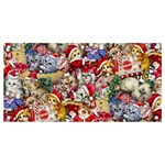 Pattern Kitten Christmas Banner and Sign 4  x 2 