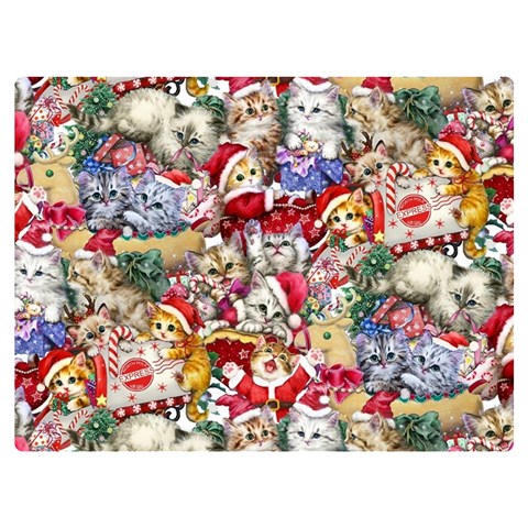 Pattern Kitten Christmas Premium Plush Fleece Blanket (Extra Small) from ArtsNow.com 40 x30  Blanket Front