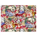 Pattern Kitten Christmas Premium Plush Fleece Blanket (Extra Small)