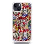 Pattern Kitten Christmas iPhone 14 TPU UV Print Case