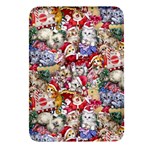 Pattern Kitten Christmas Rectangular Glass Fridge Magnet (4 pack)