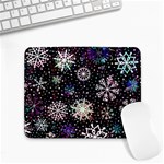 Shiny Winter Snowflake Abstract Christmas Cold Crystal December Small Mousepad