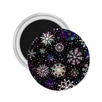 Shiny Winter Snowflake Abstract Christmas Cold Crystal December 2.25  Magnets