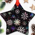 Shiny Winter Snowflake Abstract Christmas Cold Crystal December Ornament (Star)