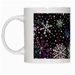 Shiny Winter Snowflake Abstract Christmas Cold Crystal December White Mug