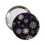 Shiny Winter Snowflake Abstract Christmas Cold Crystal December 2.25  Handbag Mirrors