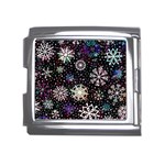 Shiny Winter Snowflake Abstract Christmas Cold Crystal December Mega Link Italian Charm (18mm)