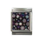 Shiny Winter Snowflake Abstract Christmas Cold Crystal December Italian Charm (13mm)